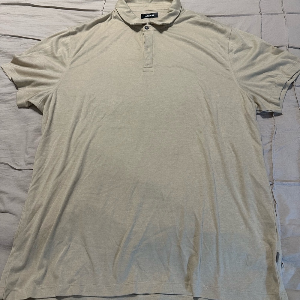 Alfani Men's Light Yellow Polo Shirt